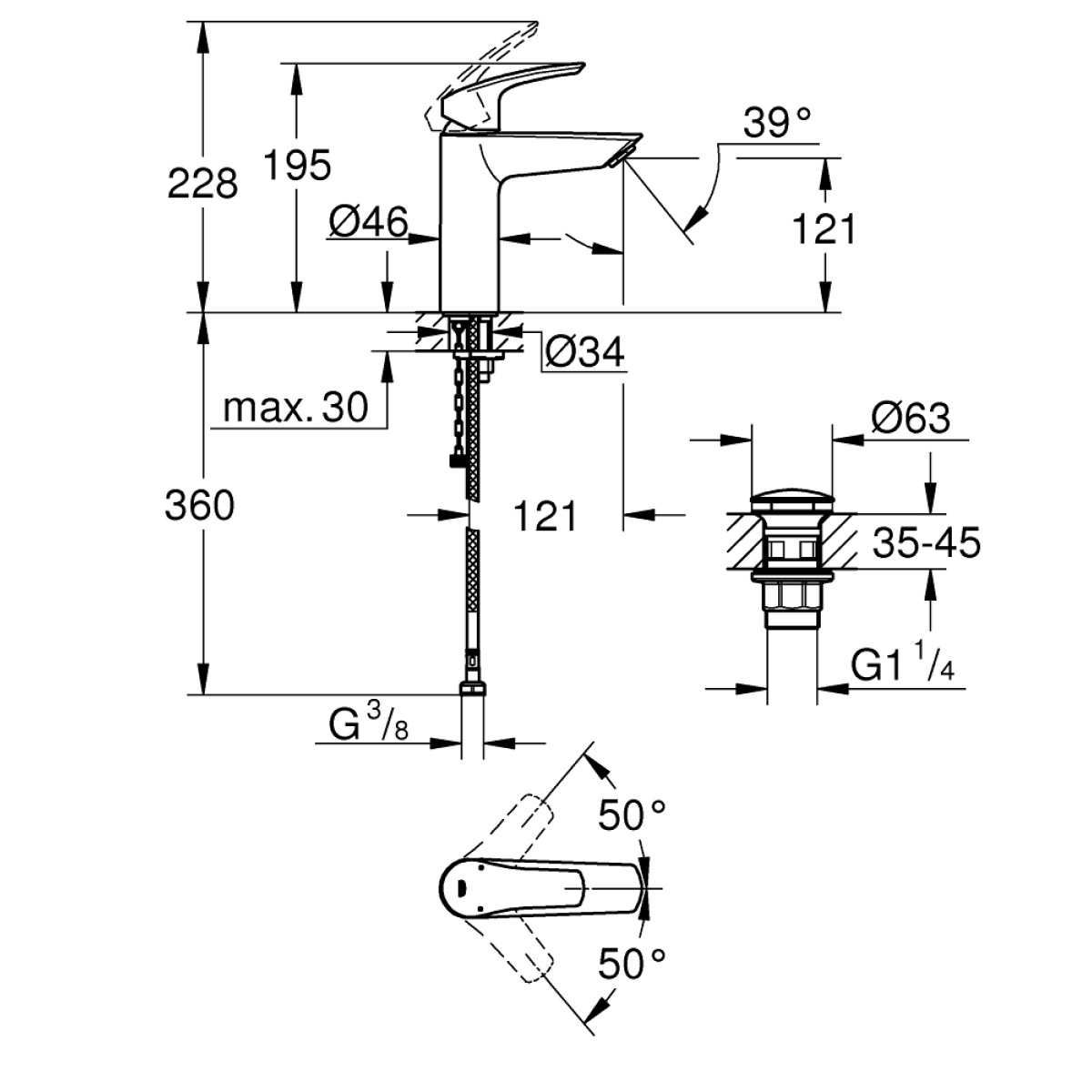 ΜΠΑΤΑΡΙΑ ΝΙΠΤΗΡΟΣ EUROSMART 23989003 Μ-ΜΕΓΕΘΟΣ ΧΡΩΜΕ GROHE - Image 4