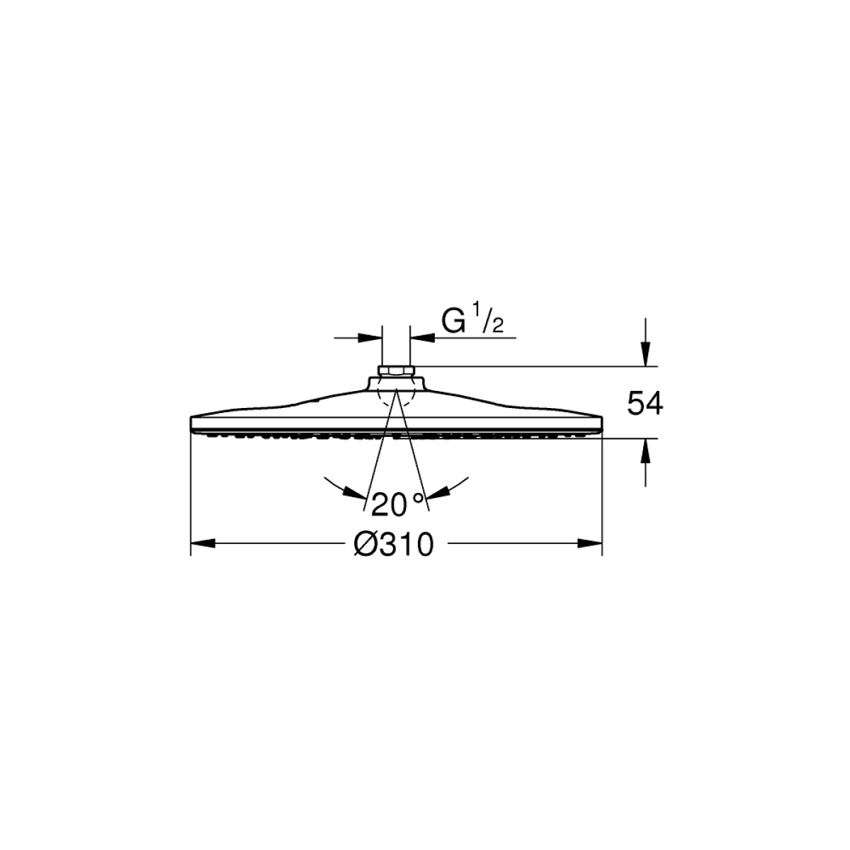 ΚΕΦΑΛΗ ΝΤΟΥΖ RAINSHOWER Φ31 26561000 ΧΡΩΜΕ GROHE - Image 2