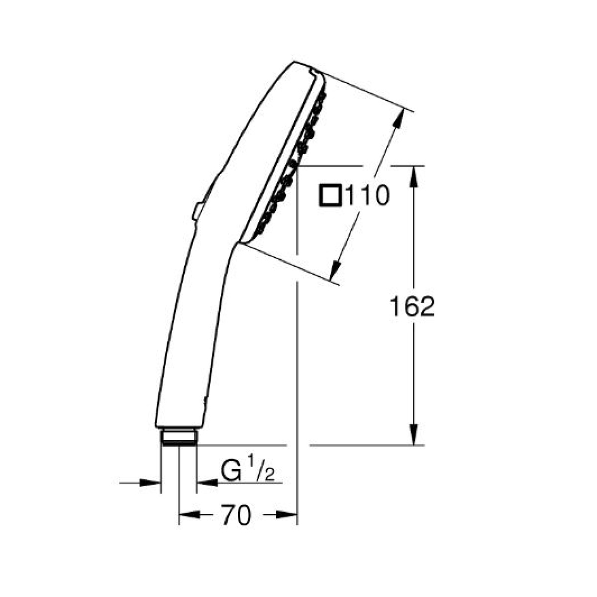 ΤΗΛΕΦΩΝΟ ΝΤΟΥΖ TEMPESTA CUBE 110 3- ΛΕΙΤΟΥΡΓΙΩΝ 27572003 ΧΡΩΜΕ GROHE - Image 2