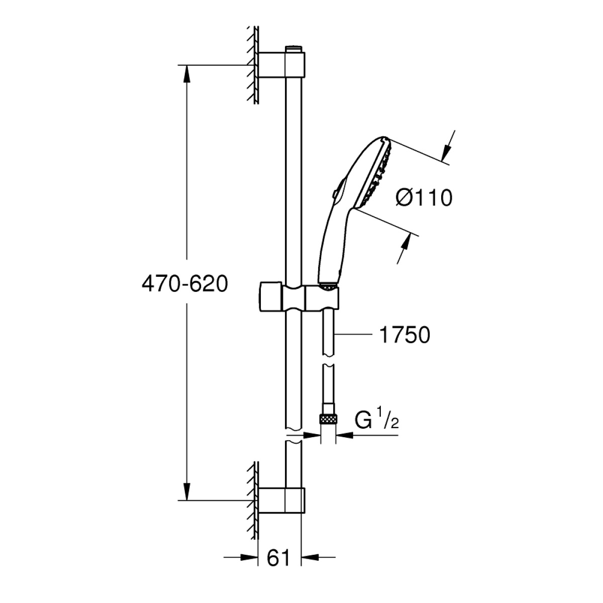 ΣΕΤ ΝΤΟΥΖ TEMPESTA 110 2759830E ΧΡΩΜΕ GROHE - Image 2