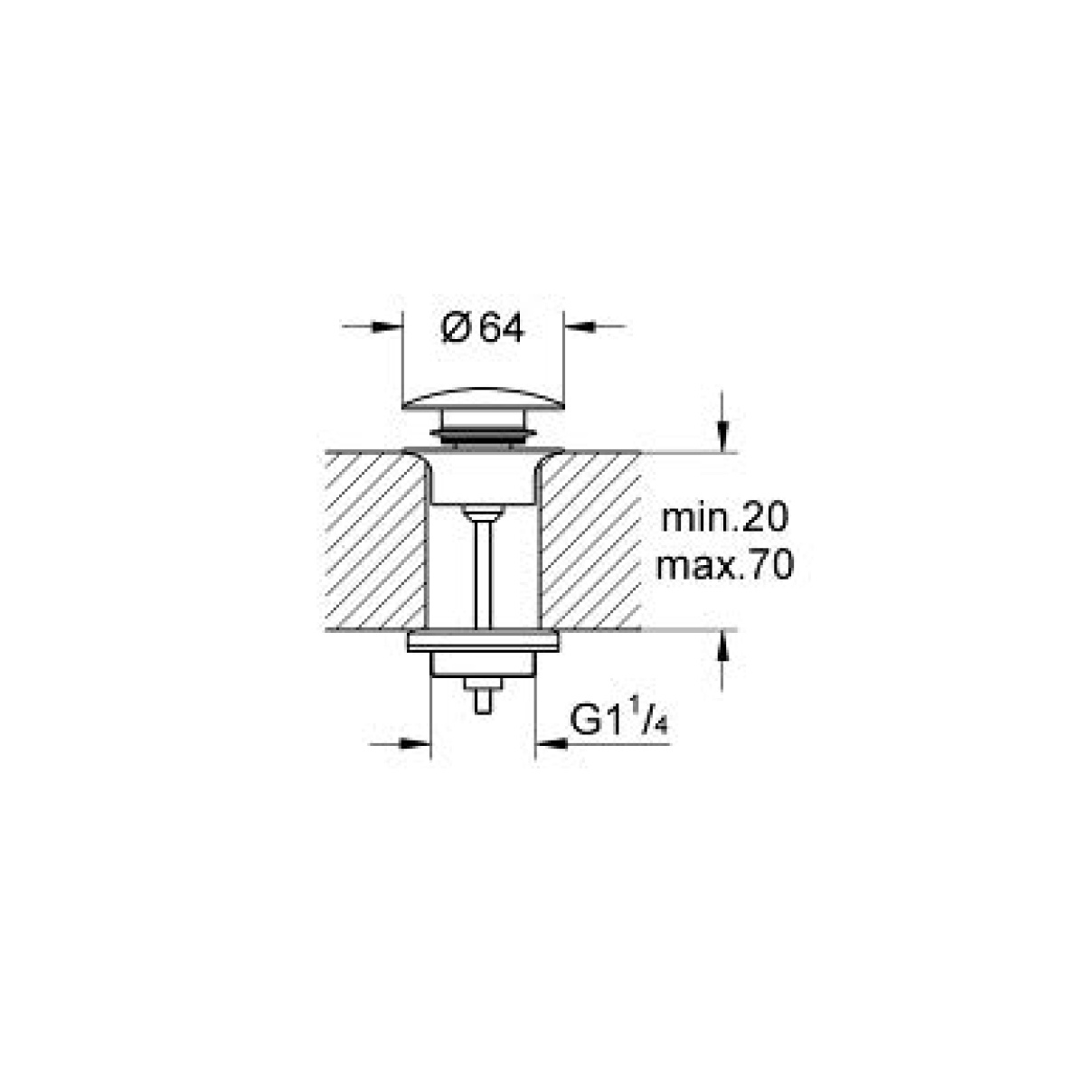 ΒΑΛΒΙΔΑ ΝΙΠΤΗΡΟΣ ΠΑΤΗΤΗ 29510KF0 PHANTOM BLACK GROHE - Image 2