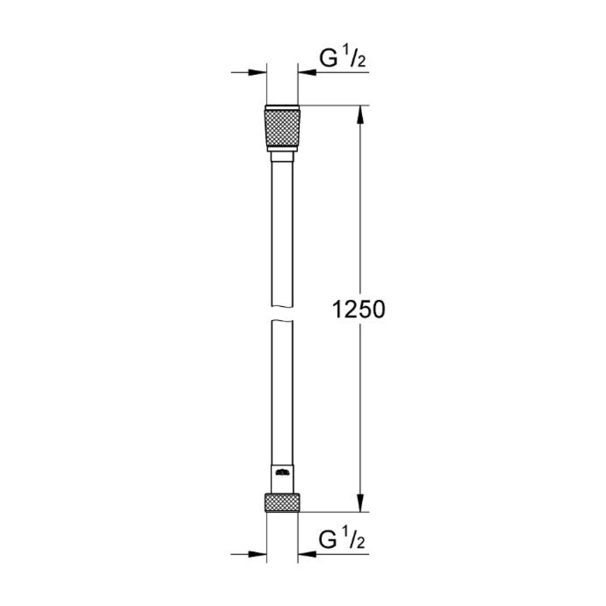 ΣΠΙΡΑΛ ΛΟΥΤΡΟΥ SILVERFLEX 125cm 28362A01 HARD GRAPHITE GROHE - Image 2