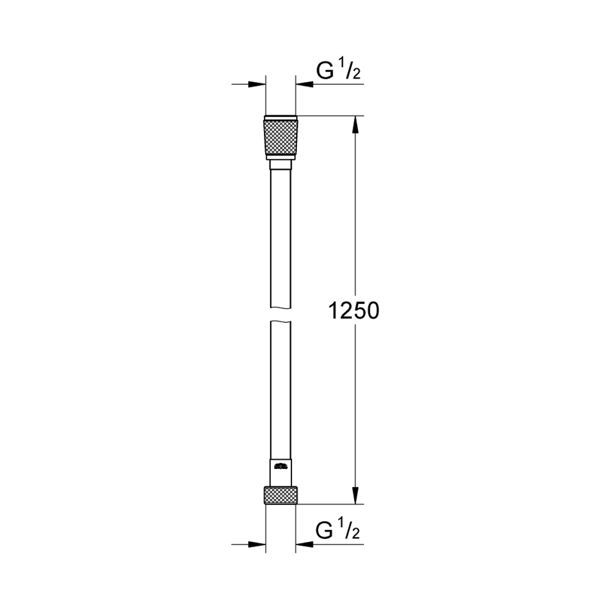 ΣΠΙΡΑΛ ΛΟΥΤΡΟΥ SILVERFLEX 125cm 28362KF1 PHANTOM BLACK GROHE - Image 2