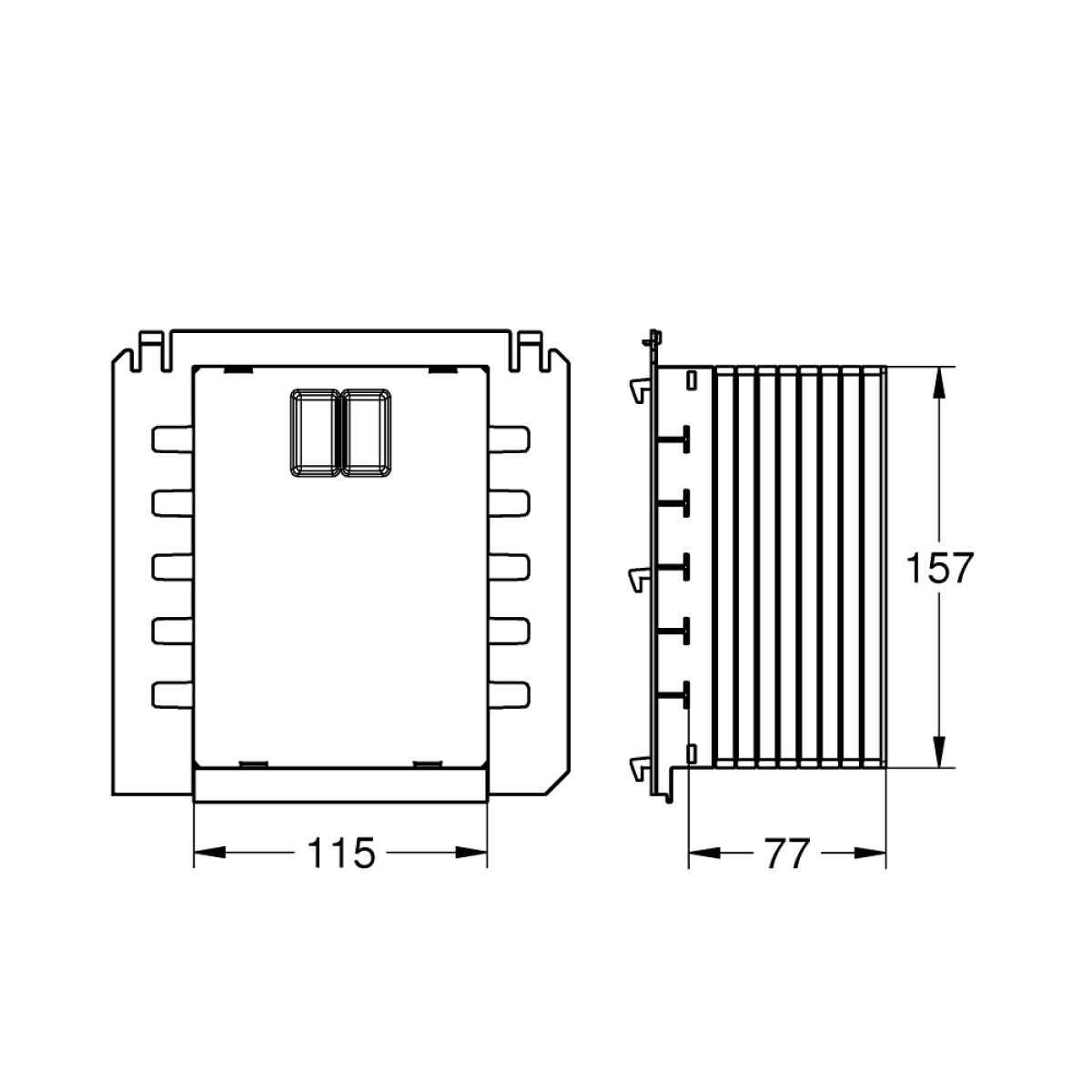 ΑΝΤΑΠΤΟΡΑΣ ΓΙΑ ΠΛΑΚΕΤΕΣ 17cm 40911000 GROHE - Image 2