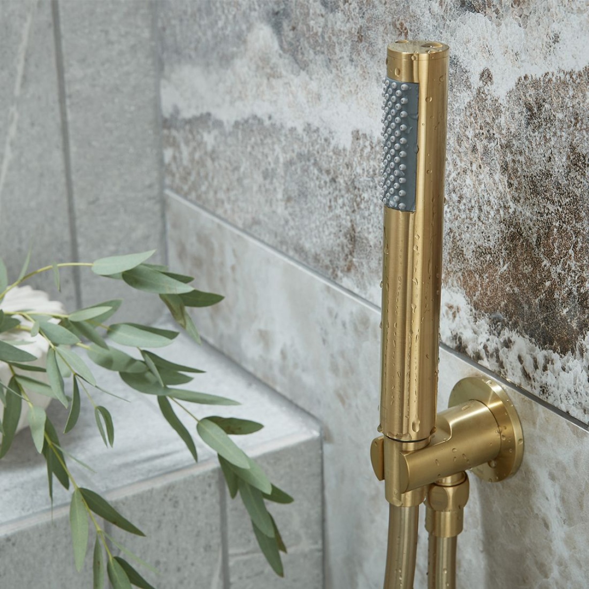 ΣΕΤ ΤΗΛΕΦΩΝΟ ΛΟΥΤΡΟΥ ΜΕ ΠΑΡΟΧΗ BRUSHED GOLD PVD VADO - Image 3