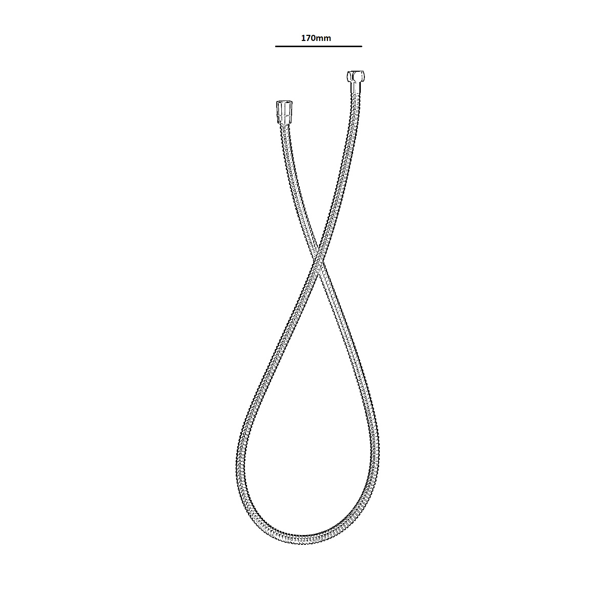 ΣΠΙΡΑΛ ΛΟΥΤΡΟΥ FLEX 1,7m BRUSHED TITANIUM BLACK ROCA - Image 2