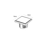 ΣΧΑΡΑΚΙ ΜΠΑΝΙΟΥ ΤΕΤΡΑΓΩΝΟ PREMIUM 15x15cm ΑΝΟΞΕΙΔΩΤΟ ΧΡΩΜΕ - Image 2