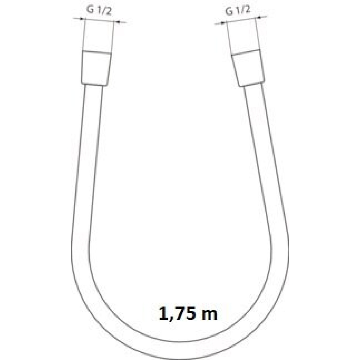 ΣΠΙΡΑΛ ΛΟΥΤΡΟΥ ULTRAFLEX 175cm ΧΡΩΜΕ IDEAL - Image 2