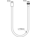 ΣΠΙΡΑΛ ΛΟΥΤΡΟΥ IDEALFLEX 175cm SILK BLACK IDEAL - Image 2