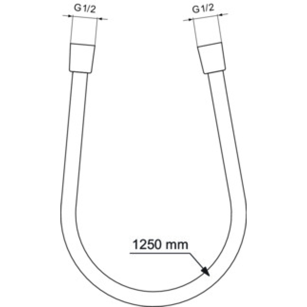 ΣΠΙΡΑΛ ΛΟΥΤΡΟΥ IDEALFLEX 125cm ΧΡΩΜΕ IDEAL - Image 2