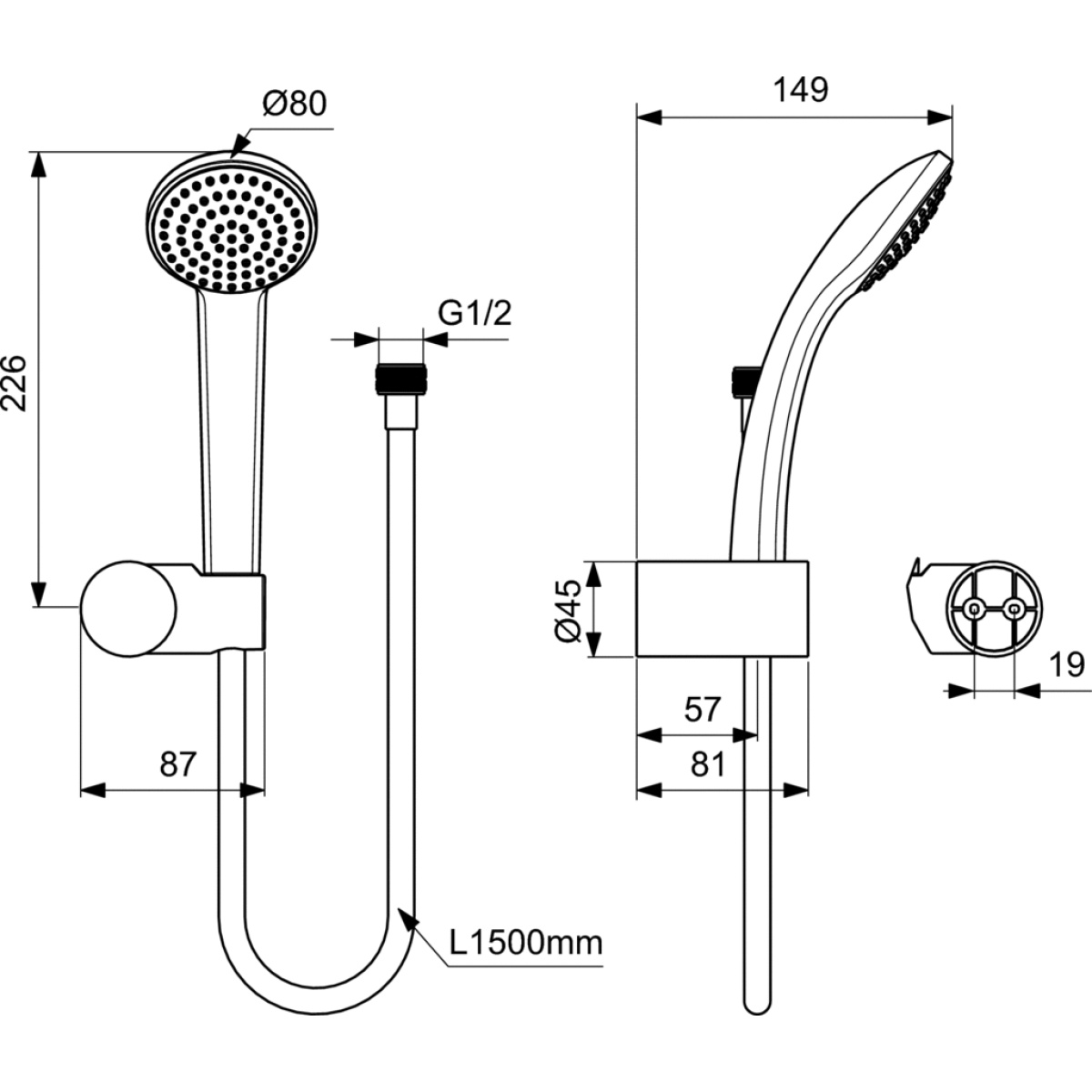 IDEALRAIN SOFT S1 ΣΕΤ ΤΗΛΕΦΩΝΟ 1 ΛΕΙΤΟΥΡΓΙΑΣ ΣΠΙΡΑΛ ΚΑΙ ΣΤΗΡΙΓΜΑ ΧΡΩΜΕ IDEAL - Image 2