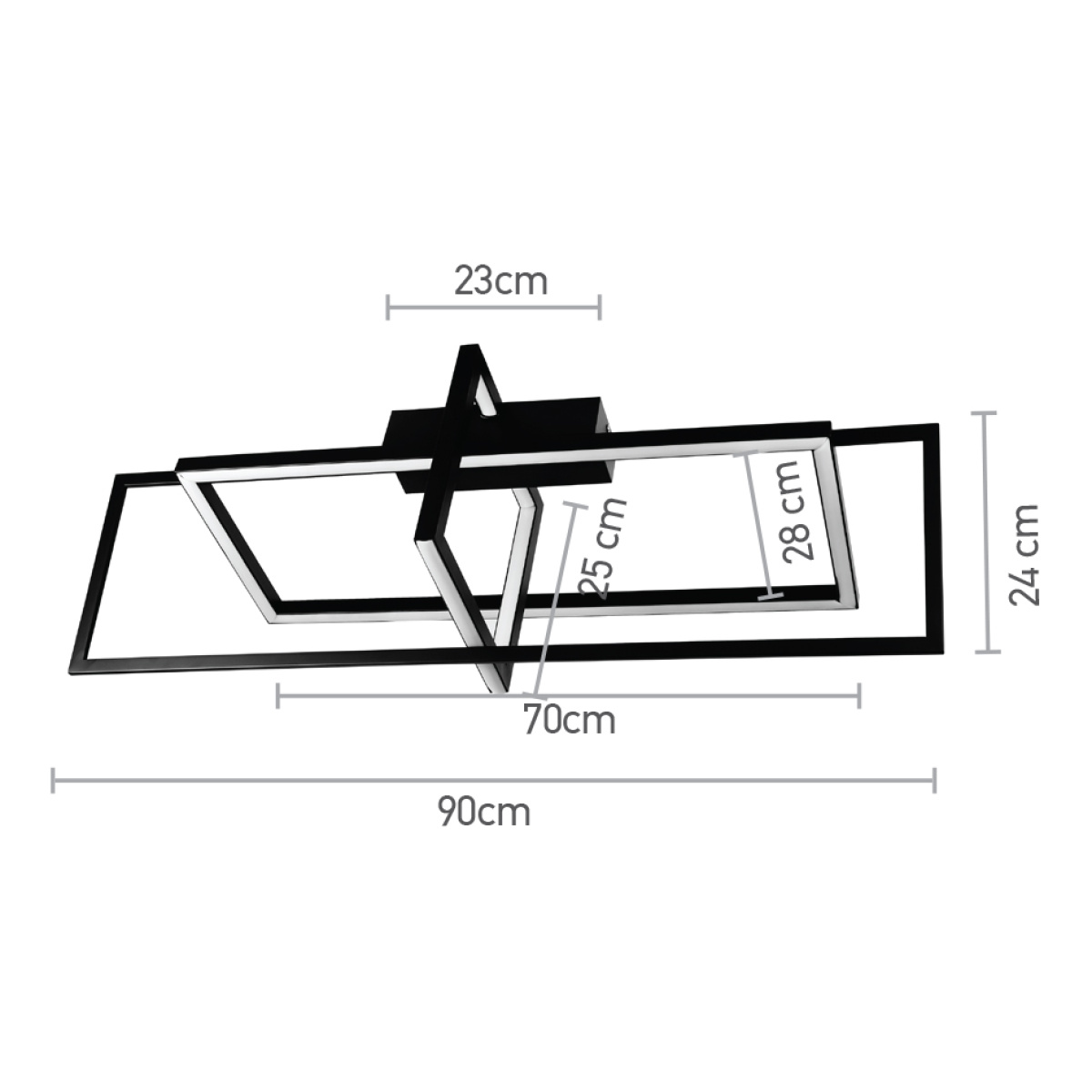 InLight Πλαφονιέρα οροφής LED 35W 3000Κ σε χρυσαφί απόχρωση D:90cm (6056-GL) - Image 2