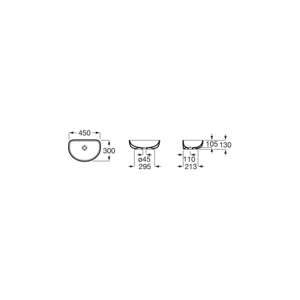 ΝΙΠΤΗΡΑΣ OPTICA 45x30cm ΜΑΥΡΟΣ ΜΑΤ ΕΛΕΥΘΕΡΗΣ ΤΟΠΟΘΕΤΗΣΗΣ ROCA - Image 2