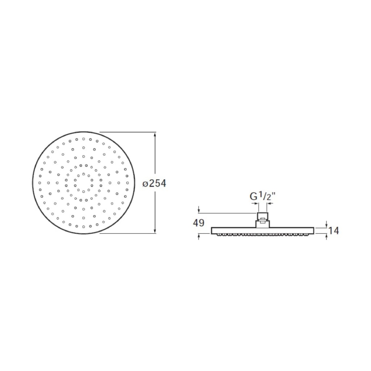 ΚΕΦΑΛΗ ΝΤΟΥΖ RAINSENSE Φ25 ΧΡΩΜΕ ROCA - Image 2