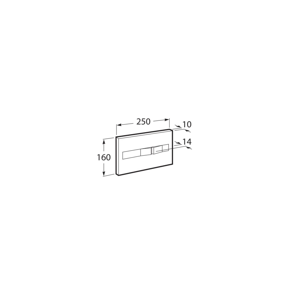 ΠΛΑΚΕΤΑ ROCA PL2 DUAL A890196001 ΧΡΩΜΕ ROCA - Image 2