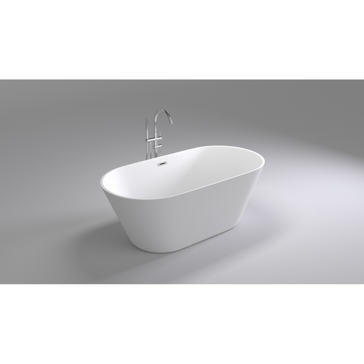 ΜΠΑΝΙΟ ΑΣΤΙ ΒΑ103 160x80cm ΕΛΕΥΘΕΡΗΣ ΤΟΠΟΘΕΤΗΣΗΣ ΛΕΥΚΟ ΓΥΑΛΙΣΤΕΡΟ PICCADILLY - Image 3