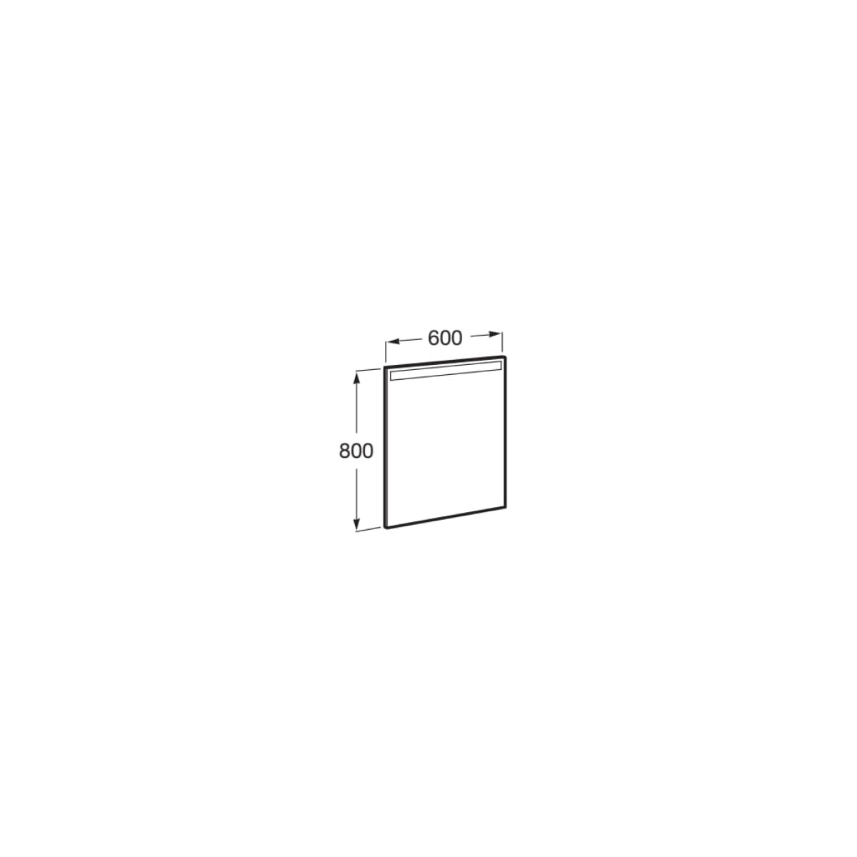 ΚΑΘΡΕΠΤΗΣ ΜΕ ΦΩΤΙΣΜΟ EIDOS 60x80cm LED ROCA - Image 2
