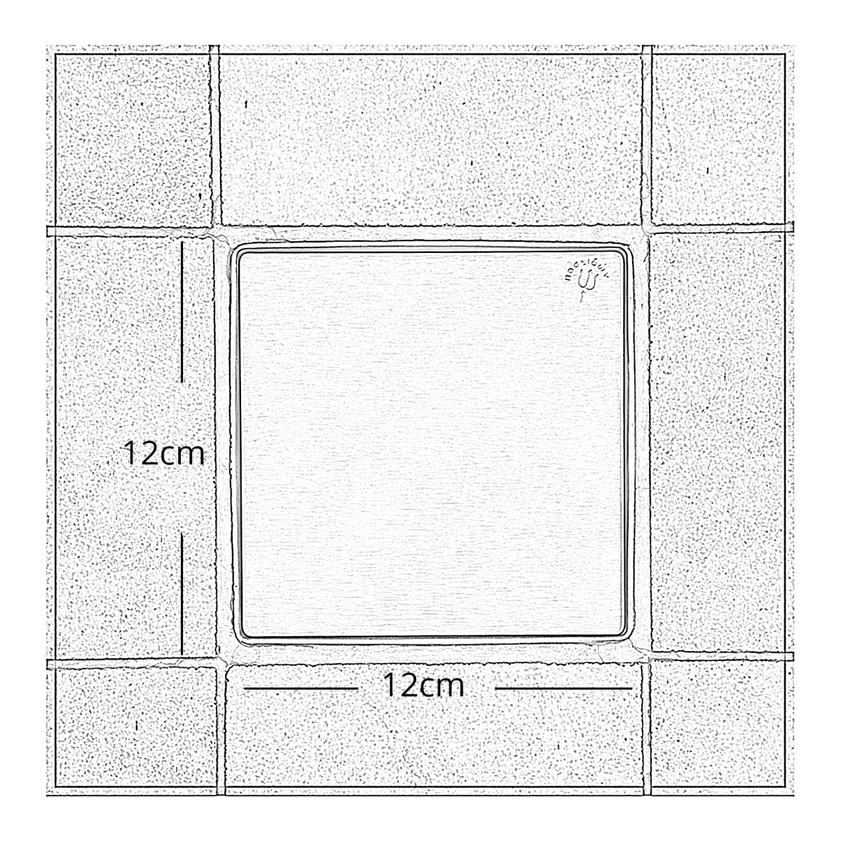 ΣΧΑΡΑΚΙ ΜΕ ΒΑΣΗ ΑΡΙΑΔΝΗ 12x12cm ΣΑΤΙΝΕ INOX - Image 2