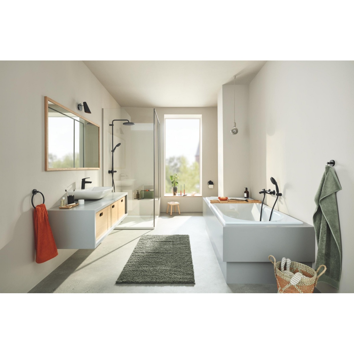 ΜΠΑΤΑΡΙΑ ΛΟΥΤΡΟΥ EUROSMART 333002433 ΜΟΝΟ ΣΩΜΑ BLACK MAT GROHE - Image 3