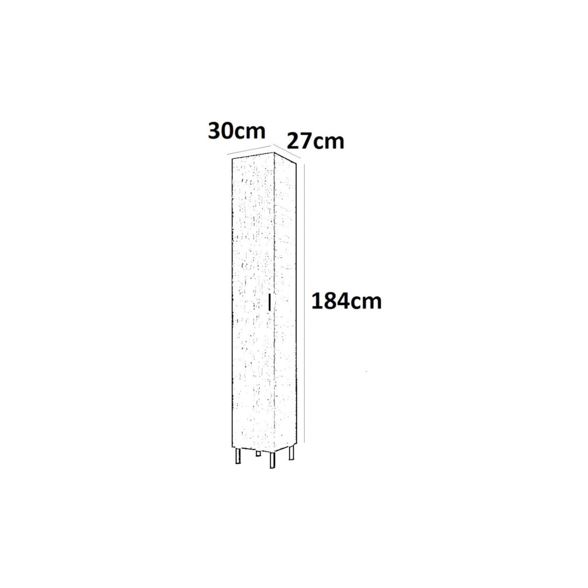 Drop Luna Στήλη Μπάνιου Δαπέδου Μ30xΒ27xΥ184cm Μπεζ - 5SLU030SL - Image 2