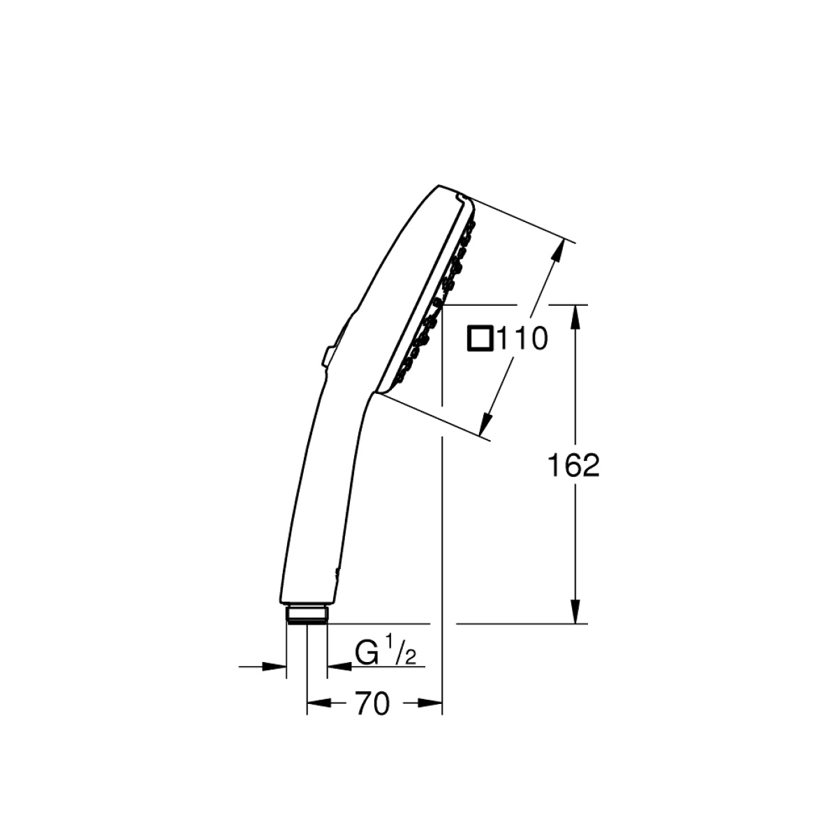 ΤΗΛΕΦΩΝΟ TEMPESTA CUBE 110 27574003 ΧΡΩΜΕ 3 ΛΕΙΤΟΥΡΓΙΩΝ GROHE - Image 2