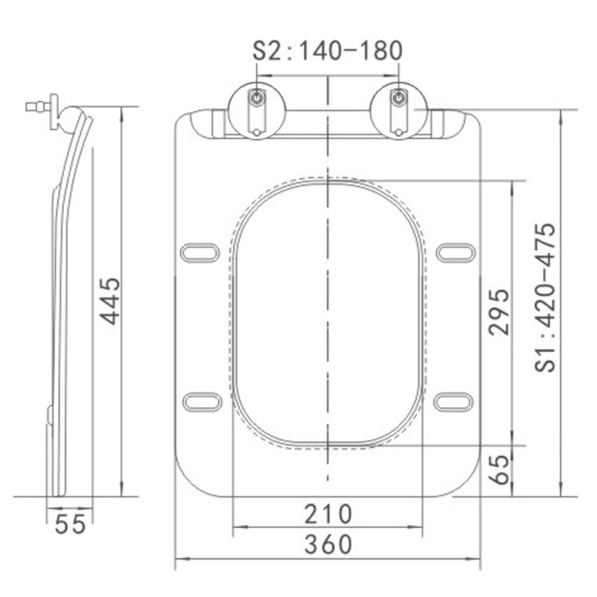 ΚΑΠΑΚΙ ΛΕΚΑΝΗΣ 1353Β SLIM SOFT CLOSE ΛΕΥΚΟ PICCADILLY - Image 2