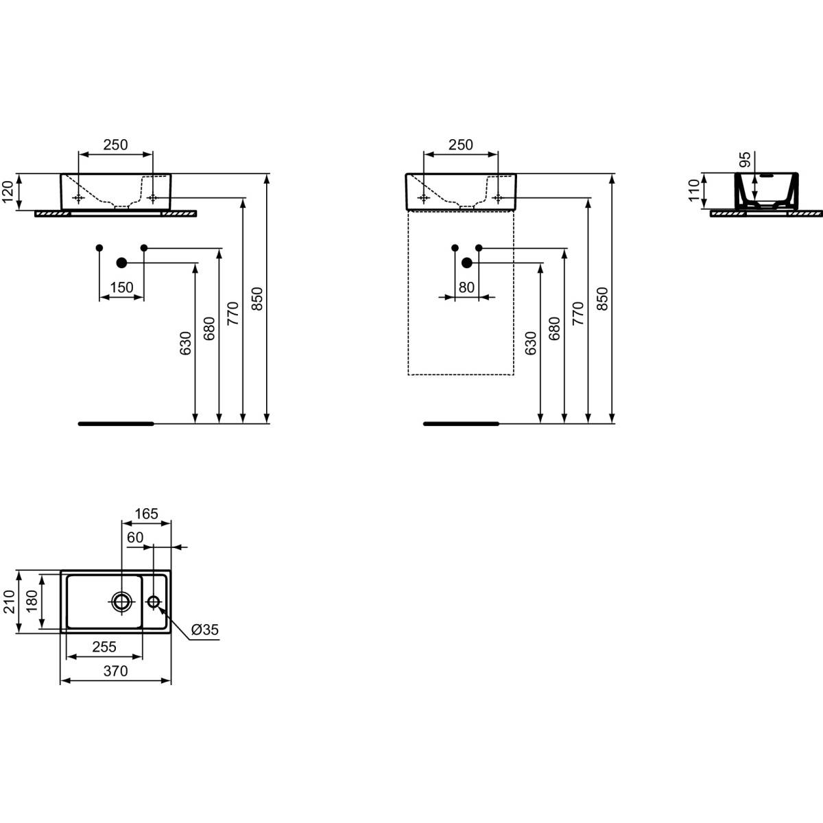 ΝΙΠΤΗΡΑΣ ΕΠΙΠΛΟΥ TEMPO 37x21cm ΛΕΥΚΟΣ IDEAL - Image 2