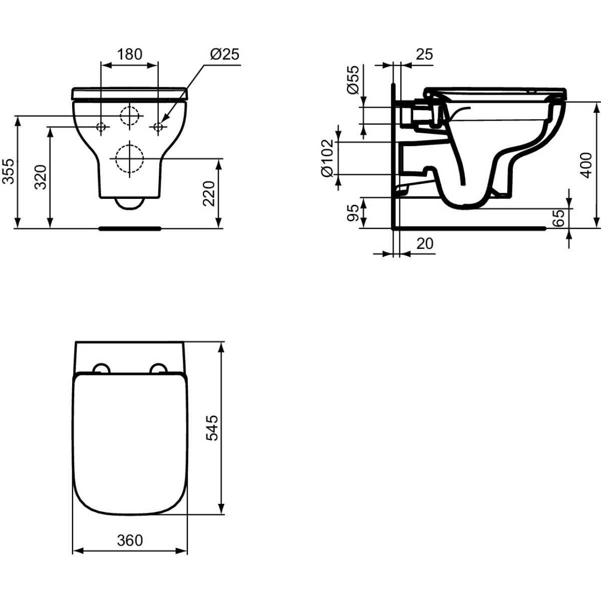 ΛΕΚΑΝΗ ΚΡΕΜΑΣΤΗ iLIFE Α RIMLESS ΛΕΥΚΗ IDEAL - Image 2