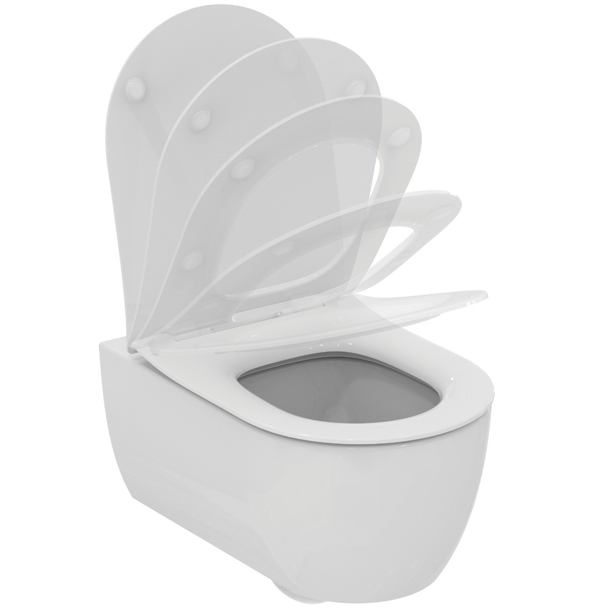 ΣΕΤ ΛΕΚΑΝΗΣ ΚΡΕΜΑΣΤΗΣ BLEND CURVE AQUABLADE ΜΕ ΚΑΠΑΚΙ SOFT CLOSE SLIM ΛΕΥΚΟ IDEAL - Image 4