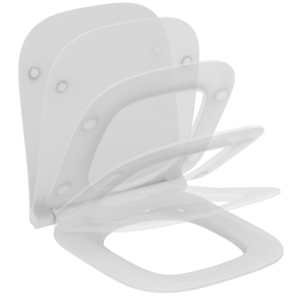 ΚΑΠΑΚΙ ΛΕΚΑΝΗΣ i.LIFE S SLIM SANDWICH SOFT CLOSE ΛΕΥΚΟ IDEAL - Image 3