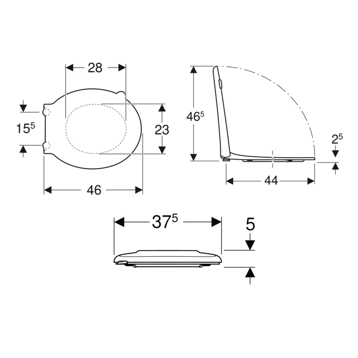ΚΑΠΑΚΙ ΛΕΚΑΝΗΣ SELNOVA COMFORT ΑΠΛΟ ΛΕΥΚΟ GEBERIT - Image 2