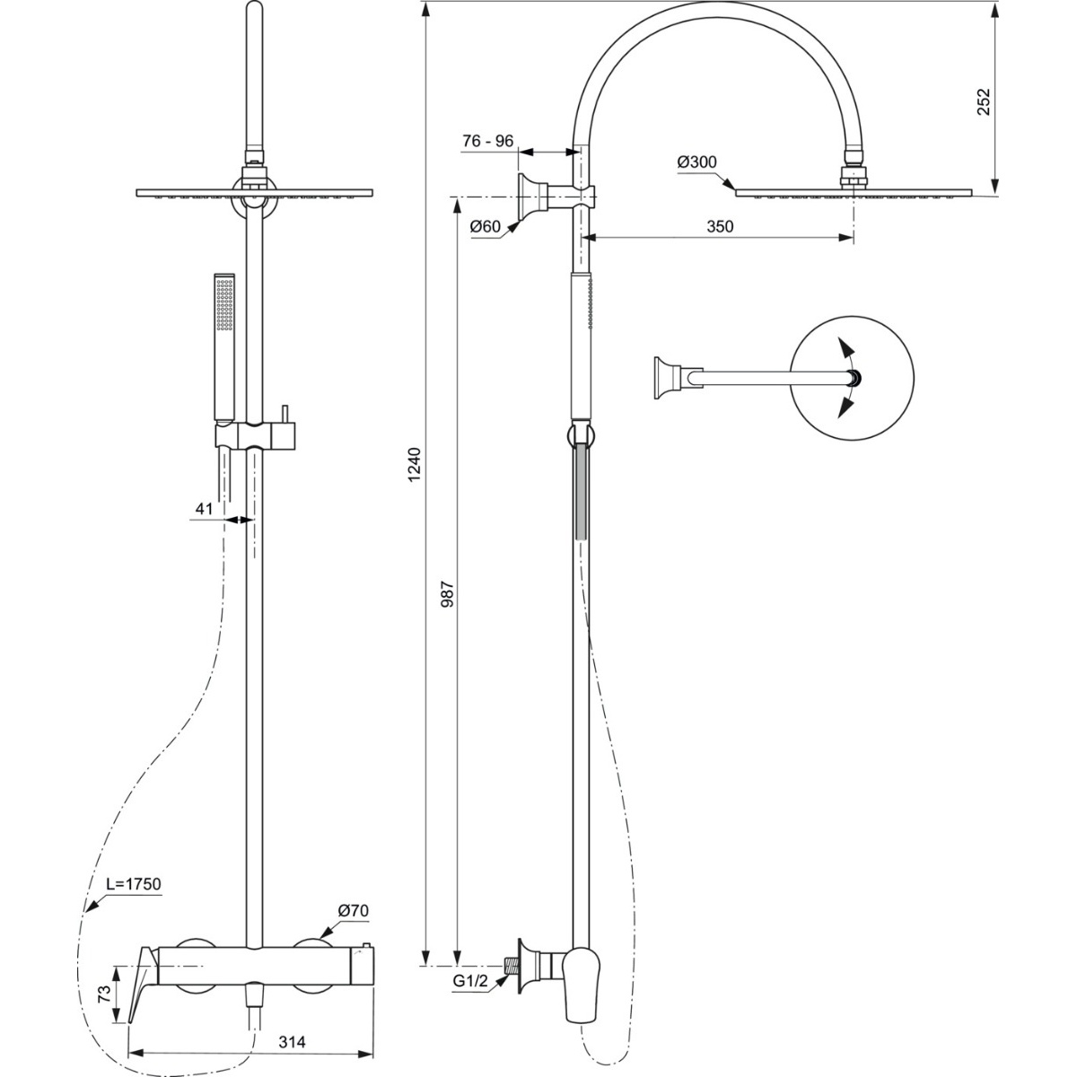 ΣΤΗΛΗ ΝΤΟΥΖ ΜΕ ΜΠΑΤΑΡΙΑ LDV ΧΡΩΜΕ IDEAL - Image 2