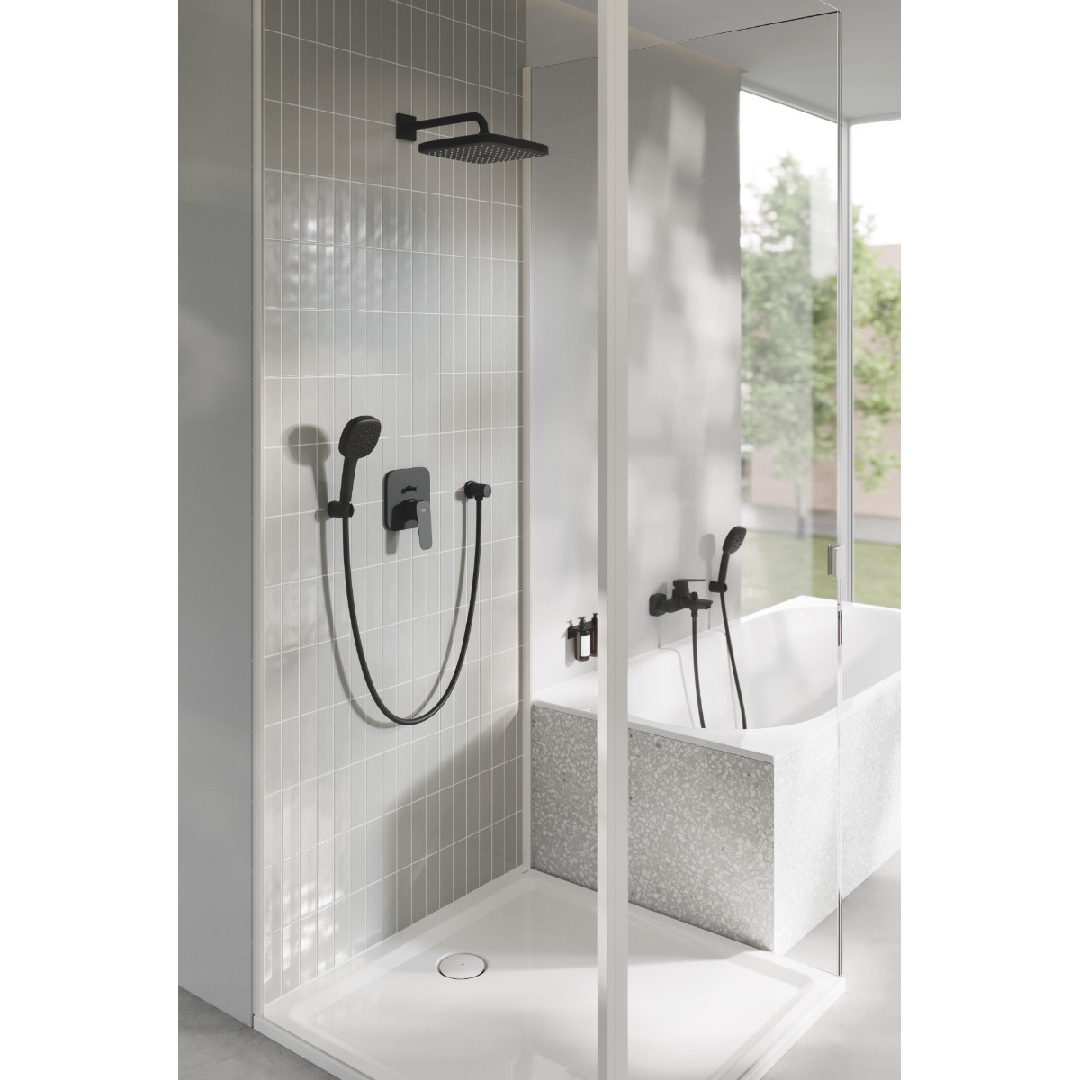 ΜΠΑΤΑΡΙΑ ΛΟΥΤΡΟΥ CUBEO ΣΕΤ BLACK MAT GROHE - Image 3