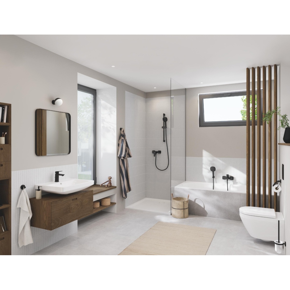 ΜΠΑΤΑΡΙΑ ΝΤΟΥΖΙΕΡΑΣ CUBEO 1018242430 BLACK MAT GROHE - Image 3