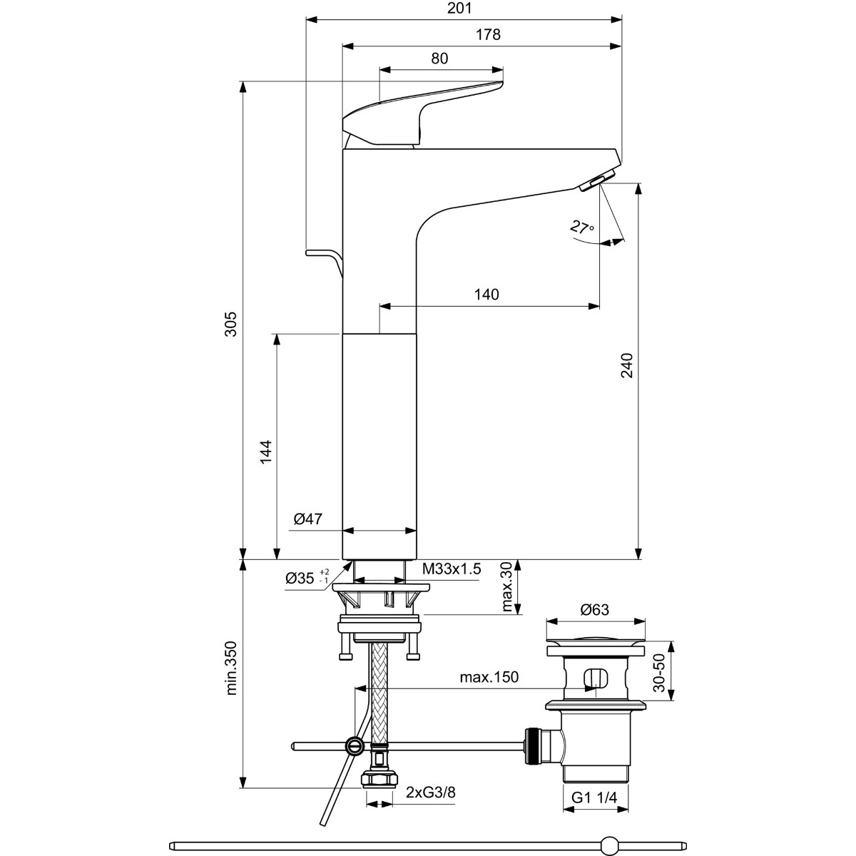 ΜΠΑΤΑΡΙΑ ΝΙΠΤΗΡΟΣ CERAFLEX ΨΗΛΗ ΧΡΩΜΕ IDEAL - Image 2