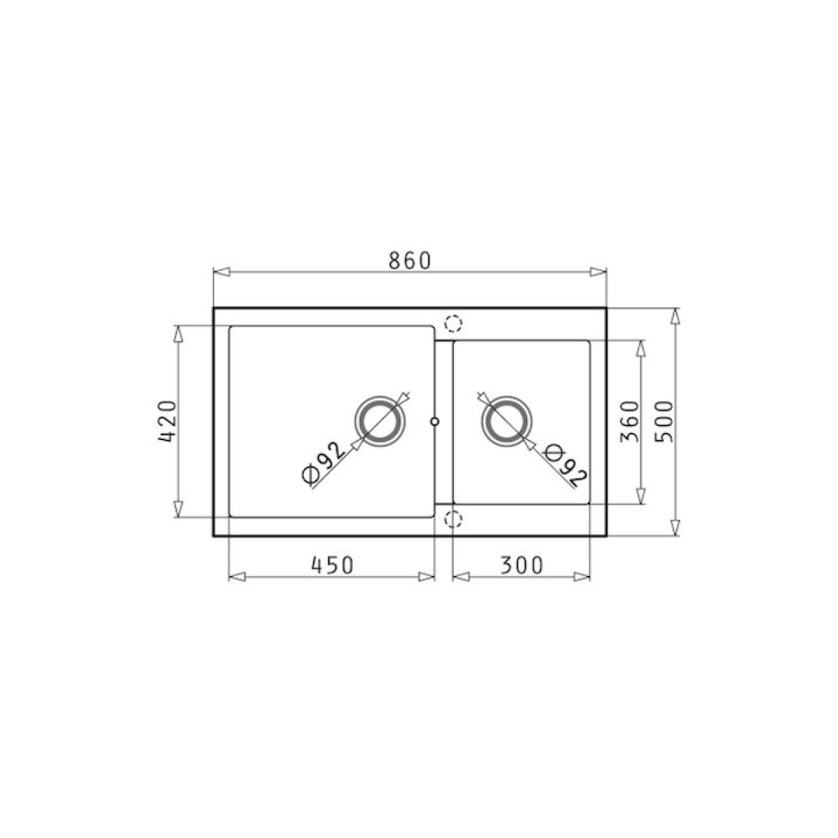 ΝΕΡΟΧΥΤΗΣ ΓΡΑΝΙΤΗ 86x50cm ALAZIA 1 3/4B INDUSTRIAL GREY PYRAMIS - Image 2
