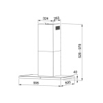 ΑΠΟΡΡΟΦΗΤΗΡΑΣ ΚΑΜΙΝΑΔΑ ARNO 60 XS/BK INOX/ΜΑΥΡΟ ΓΥΑΛΙ FRANKE - Image 2
