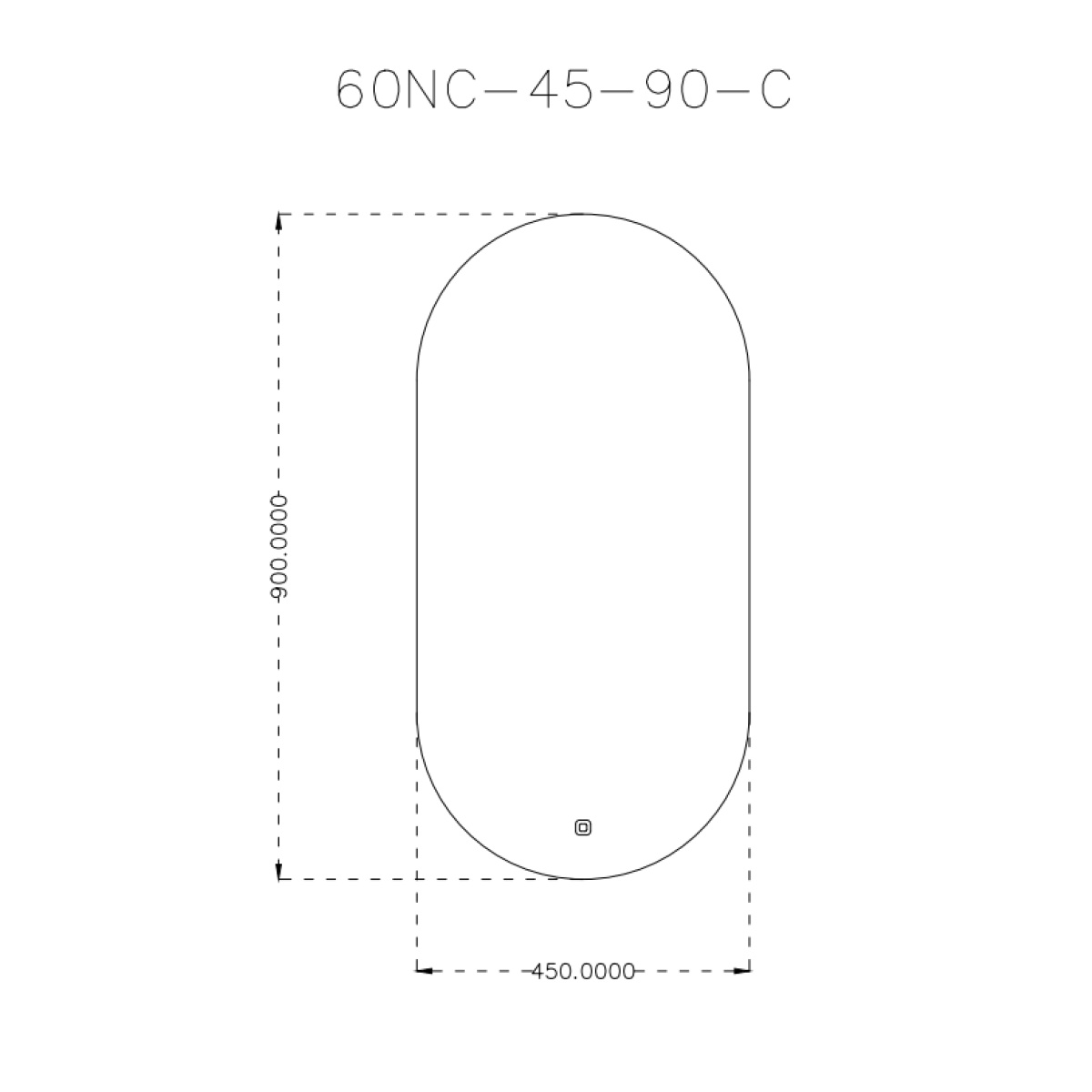 ΚΑΘΡΕΠΤΗΣ ΜΠΑΝΙΟΥ ΚΑΨΟΥΛΑ ΜΠΡΟΝΖΕ 60NC 45x90cm ΜΕ LED - Image 2