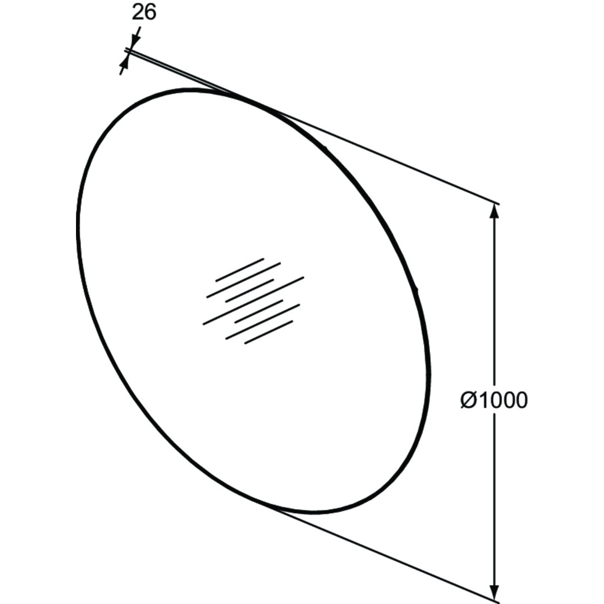 ΚΑΘΡΕΠΤΗΣ ΜΠΑΝΙΟΥ CONCA Φ100 LED IDEAL - Image 2