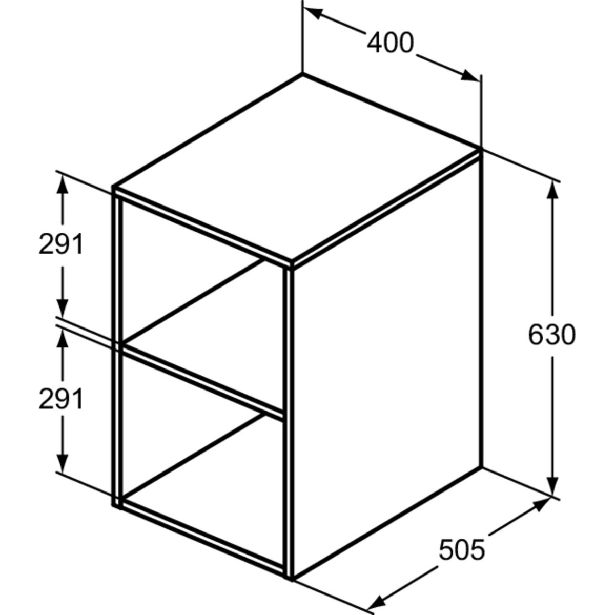 ΝΤΟΥΛΑΠΑ ΡΑΦΙΕΡΑ ΚΡΕΜΑΣΤΗ I.LIFE B 40x63cm QUARTZ GREY MAT IDEAL - Image 2