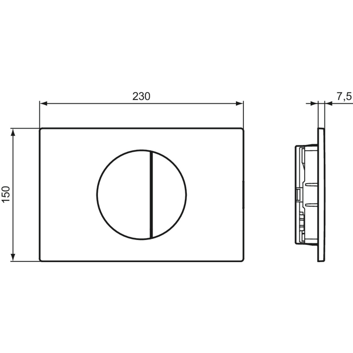 ΠΛΑΚΕΤΑ OLEAS M5 R0503AW ΛΕΥΚO ΜΑΤ IDEAL - Image 2