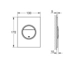 ΠΛΑΚΕΤΑ GROHE 37601DC0 NOVA COSMOPOLITAN S SUPERSTEEL - Image 2