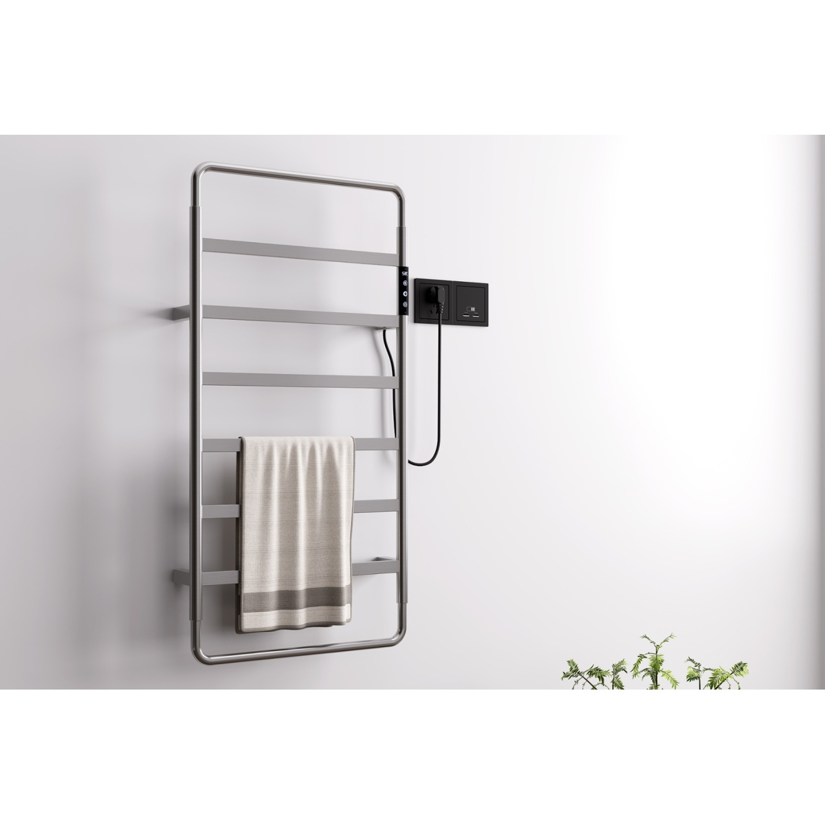 ΣΩΜΑ ΛΟΥΤΡΟΥ ΗΛΕΚΤΡΙΚΟ 950x475mm BRUSHED NICKEL PICCADILLY - Image 3