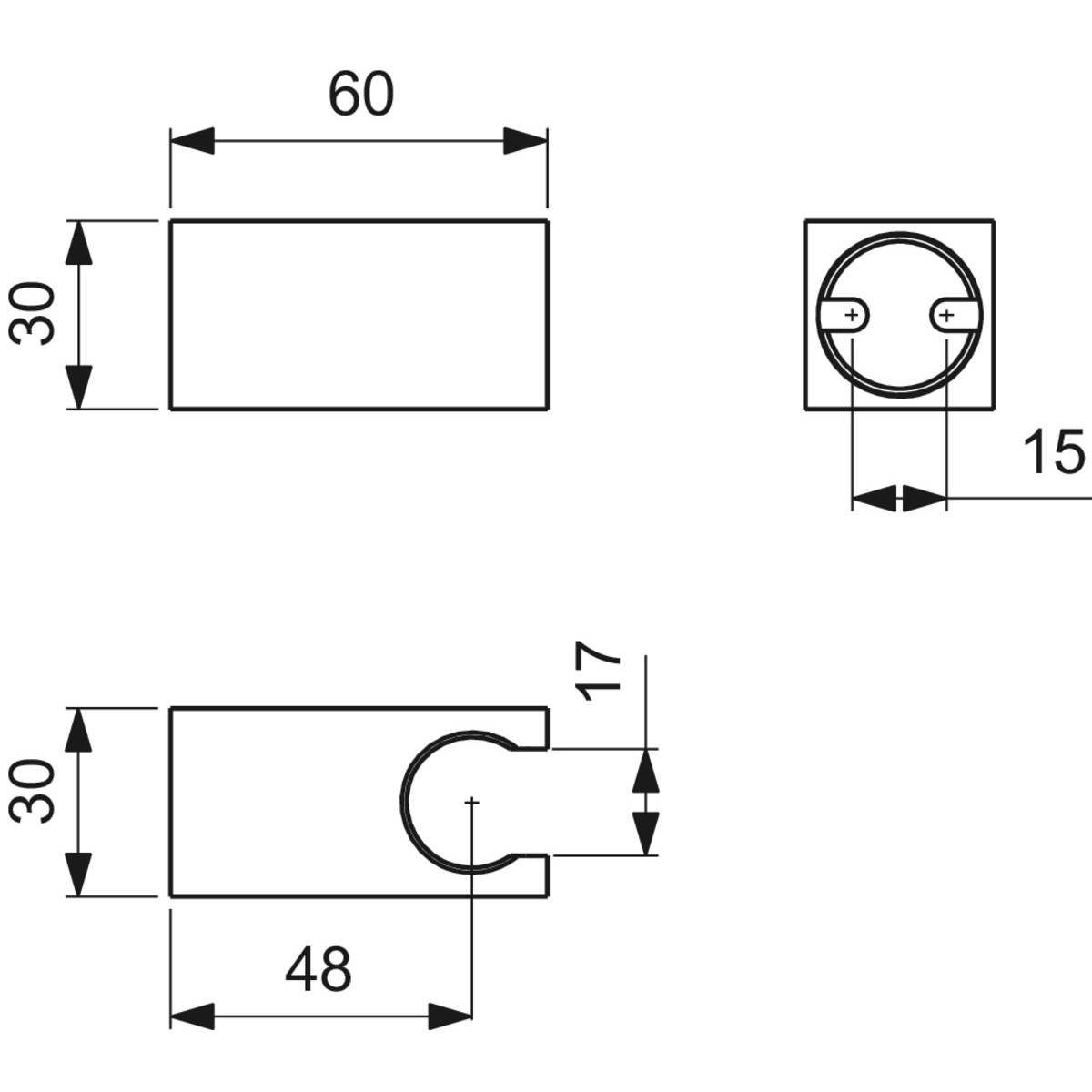 ΣΤΗΡΙΓΜΑ ΝΤΟΥΖ IDEALRAIN ΤΕΤΡΑΓΩΝΟ MAGNETIC GREY IDEAL - Image 2