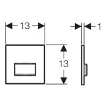 ΠΛΑΚΕΤΑ TYPE 50 116.016.GH.5 BRUSHED CHROME GEBERIT - Image 2