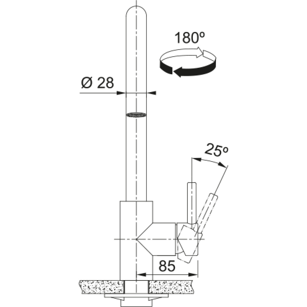 ΜΠΑΤΑΡΙΑ ΝΕΡΟΧΥΤΗ KUBUS SPRAY II ΜΕ ΝΤΟΥΣ INOX FRANKE - Image 3