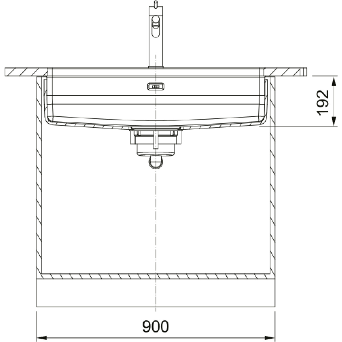ΝΕΡΟΧΥΤΗΣ ΑΝΟΞΕΙΔΩΤΟΣ MARIS MQX 110 86x46,4cm ΛΕΙΟΣ FRANKE - Image 3