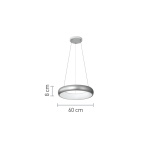 InLight Κρεμαστό φωτιστικό LED 110W 3CCT από χρυσαφί και λευκό ακρυλικό D:60cm (42024-A-Golden) - Image 2
