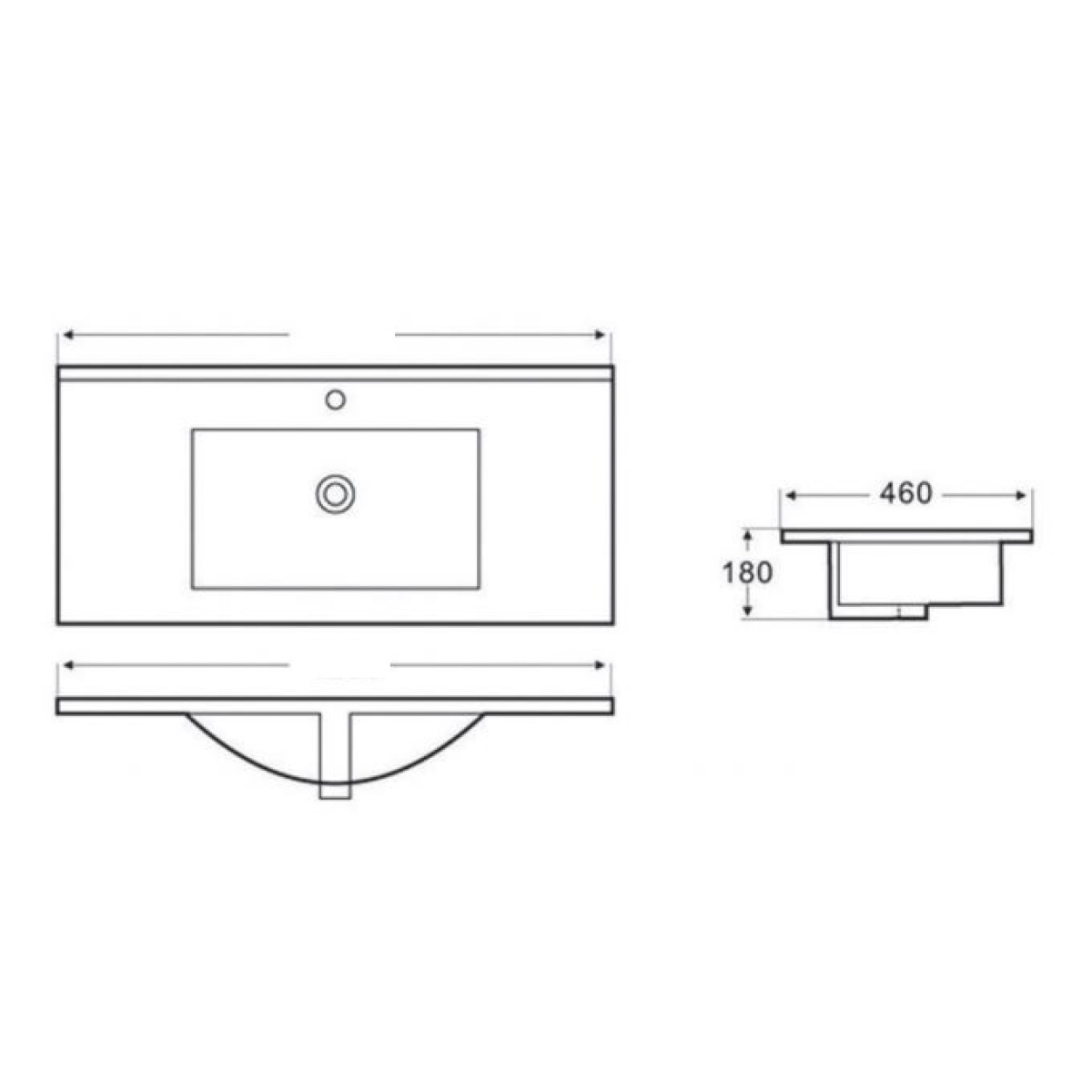 Piccolo Νιπτήρας 60x46 Επικαθήμενος Επίπλου 283960 - Image 2
