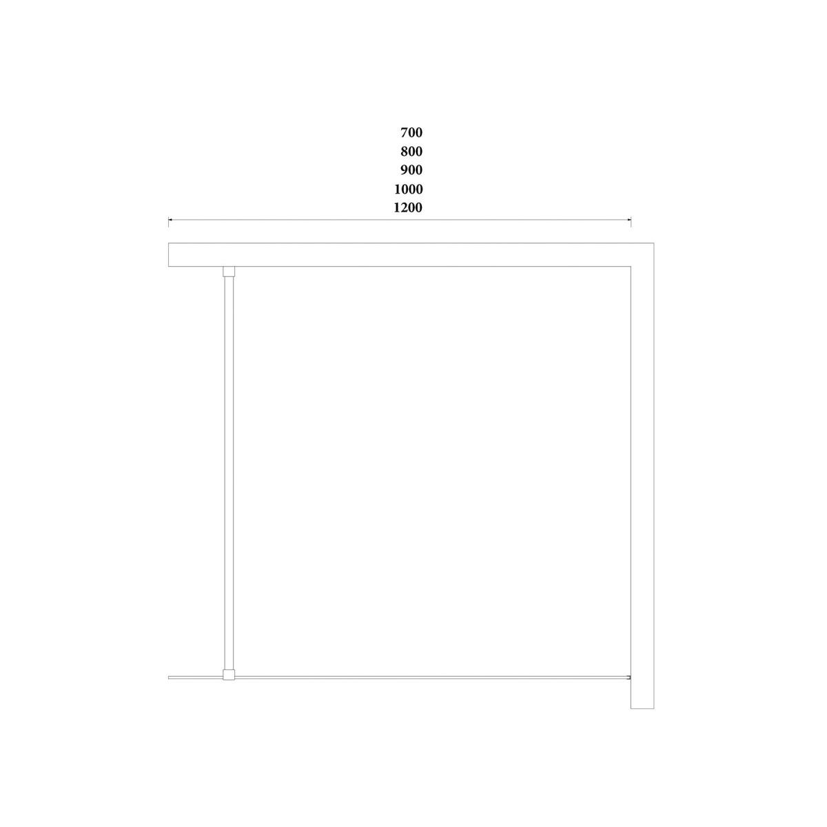 ΣΤΑΘΕΡΗ ΚΑΜΠΙΝΑ ΝΤΟΥΖΙΕΡΑΣ-WALK IN [EXTATIC-01] 80x70x200cm - Image 2
